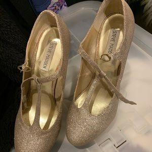 Steve madden Gold Sparkle pump heels